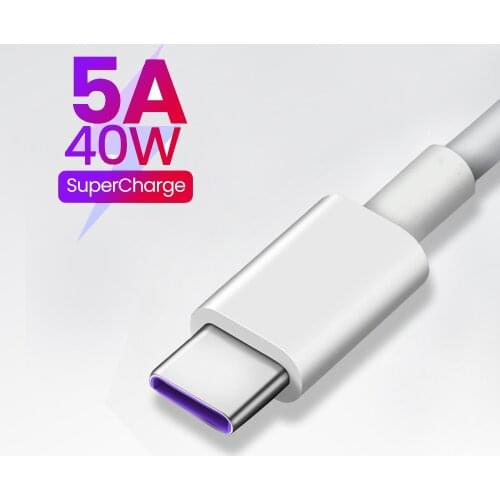ILEPO 5A USB C Quick Charge Cable USB Type C cable for Huawei SCP P40 Pro Mate 30 P30 Pro 40W PD fast charging for Xiaomi Redmi