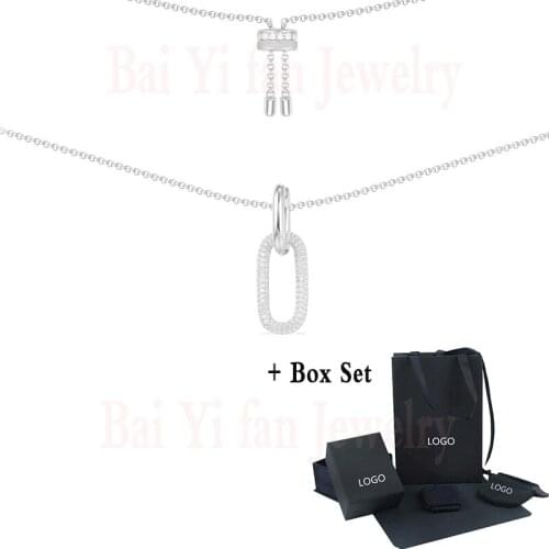 2021 classic 925 Silver Geometric Necklace men and women general fashion jewelry