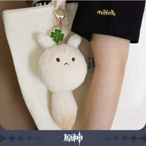 Anime Game Genshin Impact Klee Cute Plush Doll Keychain School Bag Pendant Cartoon Keyrings Cosplay Xmas Gifts