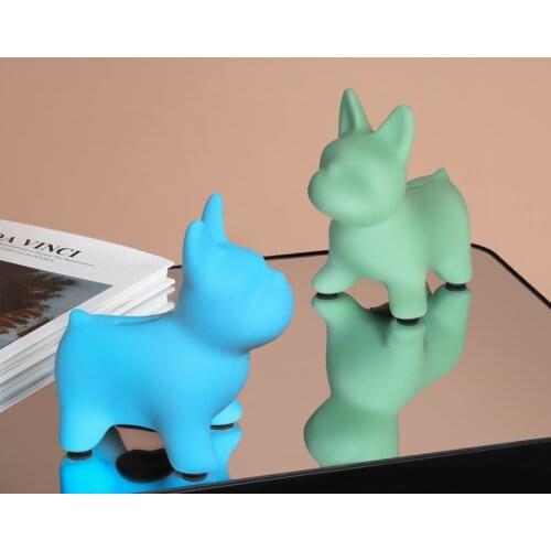 Morandi bulldog piggy bank ornaments Nordic home decoration ceramic crafts ornaments modern minimalist living room decoration