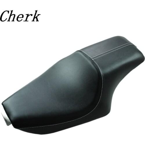 Motorcycle Black Leather Two Up Driver Front Rear Passenger Seat For Harley Sportster XL 883 1200 48 Forty-eight 2004-2016