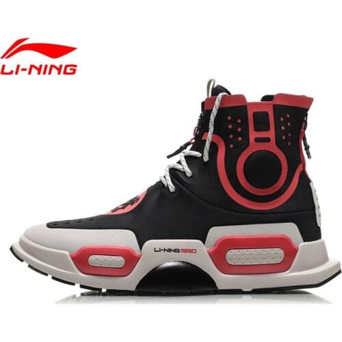 Li-Ning Men NYFW REBURN Basketball Leisure Shoes Wearable CHINA LiNing High-Cut Comfort Sport Shoes Sneakers AGBN054