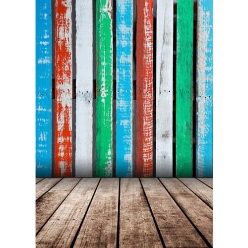 Wall Background Shabby Chic Colorful Wooden Plank Baby Backdrops Photocall Customized Photography for Photo Studio Photophone