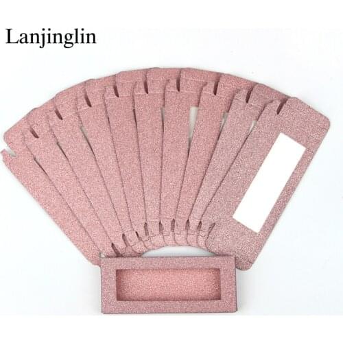 Newes 50/100/200Pcs Carton Paper Packing Box for Long Eyelash Wholesale Bulk Cheap Pretty Lashes Storage Packaging Boxes Makeup