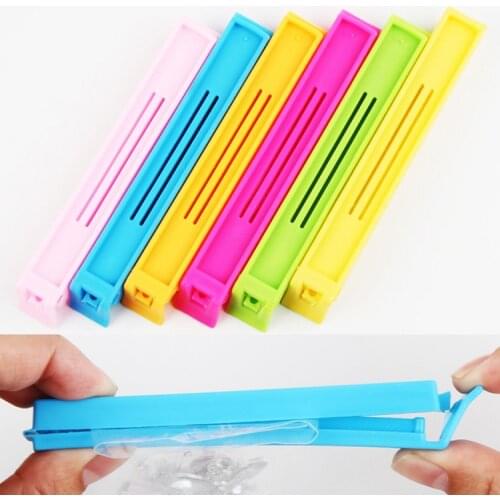 New 6PCS/pack Hot Sale Home Food Close Clip Seal Bags Storage Sealing Rods Sealer Clips Drop Shipping 10.5*1.4cm