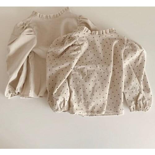 Newborn Baby Girl Clothes Long Sleeve Corduroy Tops Spring Autumn Korean Style Toddler Baby Girl T-shirt