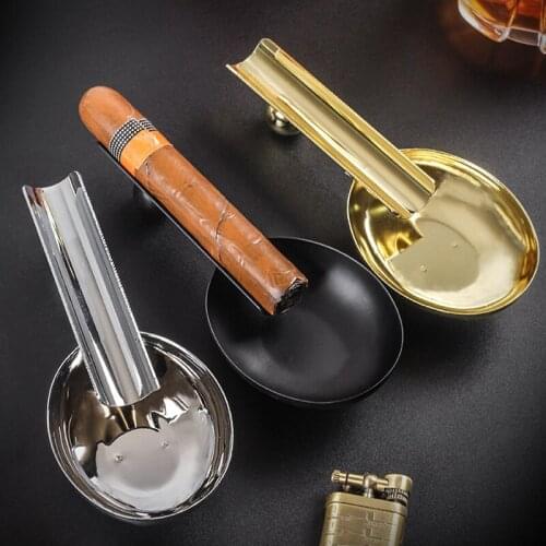 Cigar Ashtray Single Cigar Holder Home Travel Portable Retro Fashion Exquisite Tobacco Ash Tray