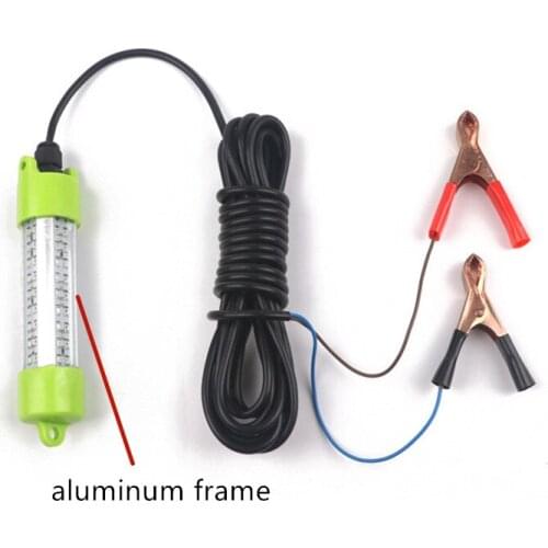Underwater Aluminum Fishing Bait Light 12V 1000 Lumens Lure 14W Night Finder Lamp Shads Fishing LED boat Deep Drop Fish Light