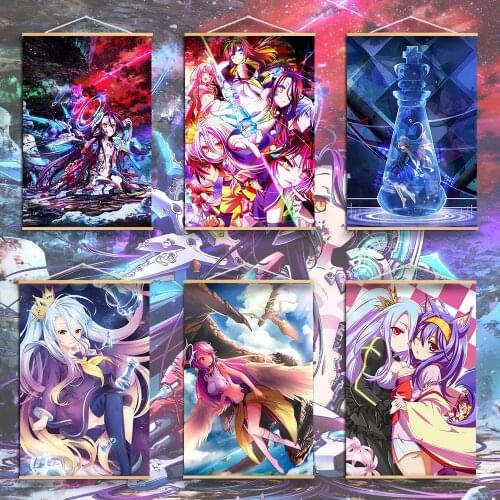 No Game No Life Anime Poster Wall Poster Canvas Painting Wall Decor Retro Poster Wall Art Picture Room Decor Home Decor