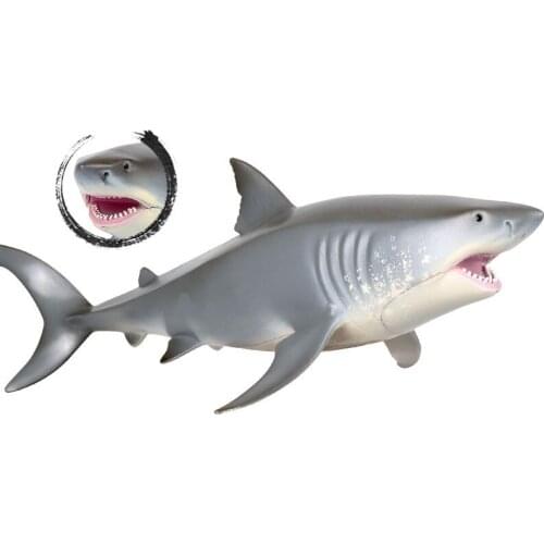 Lifelike Shark Toy Marine Life Animal Model Toy Great White Shark Model PVC Collection Educational Toy Kids Gift