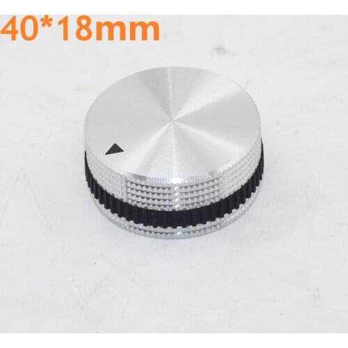 Rubber Ring 40*18mm DIY Aluminum Knob Quality CNC Potentiometer Switch Dia40mm Power Amplifier Kits 2021 New Inicator