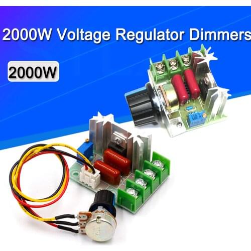 AC 220V 2000W SCR Voltage Regulator Dimming Dimmers Motor Speed Controller Thermostat Electronic Voltage Regulator Module