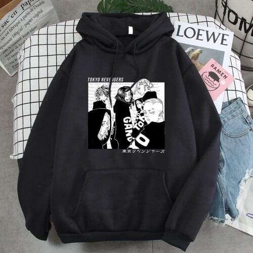 Hoodie Tokyo Revengers Harajuku Anime Printed Men Hoodies Comfortable Korean Mens Sweatshirt Vintage Street Clothes For Male