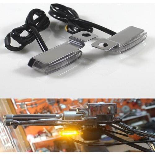1 Pair Universal M8 Motorcycle Turn Signal Light LED Motorbike Brake Clutch Lever Lamp For BMW Honda Yamaha KTM Triumph