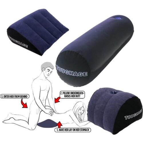 Magic Triangle Pillow Soft Comfortable Inflatable Sex Cushion Erotic Positions Wedge Pillow Adult Furniture Sex Toys For Couples