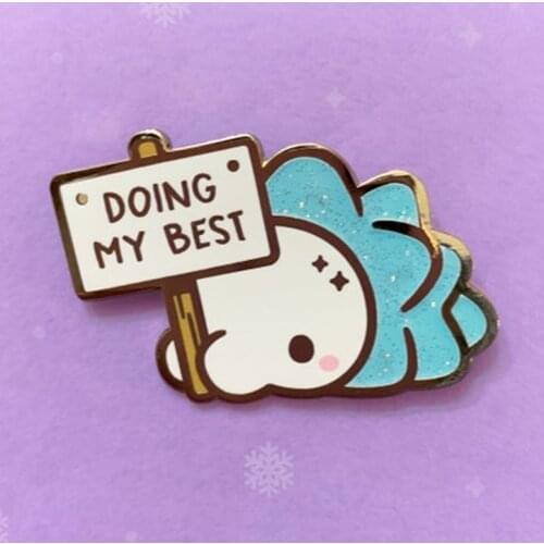 YAOJIE Snom Evolve into Frosmoth Doing My Best Brooch Pins Enamel Metal Badges Lapel Pin Brooches Fashion Jewelry Accessories