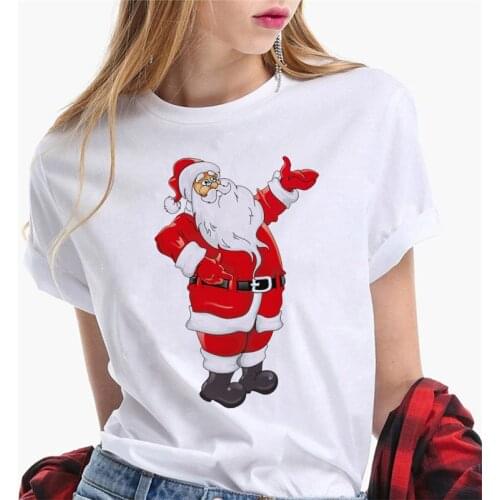 T-shirts Women X-mas Fashion 90s 2021 New Summer Clothes Graphic Tshirt Top Lady Printed Loose Female Tee T-Shirt