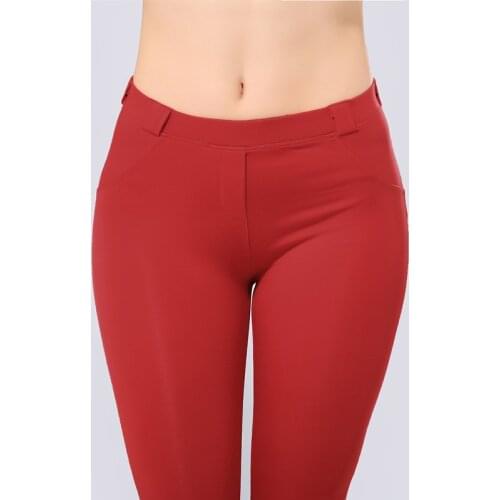 Sexy Hip Push Up Fitness Leggings Pants Women Vintage Oversized Red Black Low Waist Jeggings 2021 Spring Autumn Knitted Pants