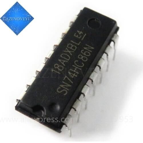 10pcs/lot 74HC86N SN74HC86N 74HC86 SN74HC86 DIP-14 Gates QUAD 2-INPUT EXCLUSIVE-OR GATE new original In Stock