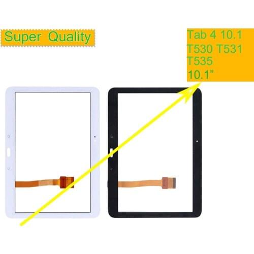 10Pcs/lot For Samsung Galaxy Tab 4 10.1 SM-T530 T530 SM-T531 T531 T535 Touch Screen Digitizer Panel Sensor Touchscreen No LCD