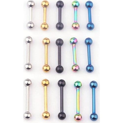 5PCS A Set 16G Popular Ear Piercing Stud Earrings Stainless Steel Tragus Piercing Helix Piercing Cartilage Earring