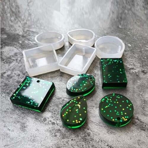 5pcs DIY Pendent Silicone Molds Resin Casting Craft Handmade Candle Mould Jewelry Solid Making Tool Epoxy Resin Molds
