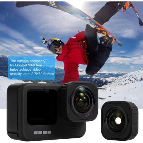 For GoPro9 MAX Lens Mod Camera Accessories Ultra-wide Angle 155 Degree Lens For HERO9 Black Waterproof Up To 2.7K60 Frames