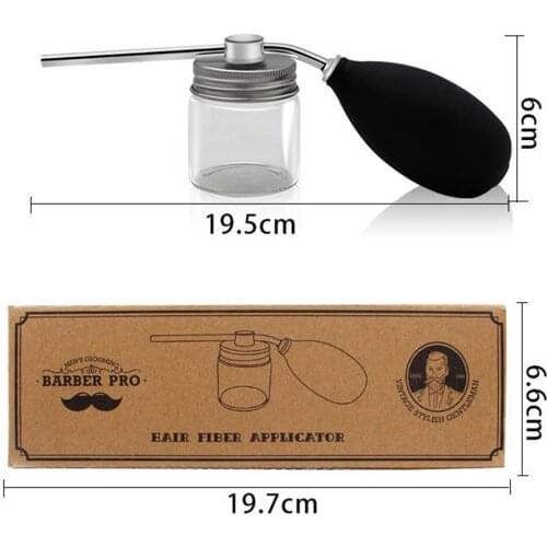 Aluminum Cap Talc Powder Air Blower Buffer Barber Talc Bottle