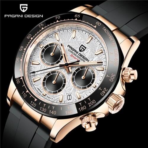 Pagani Design Brand Fashion Watch Man Luxury Sport Quartz Wristwatch Chronograph Waterproof Luminous Rose Gold Relogio Masculino