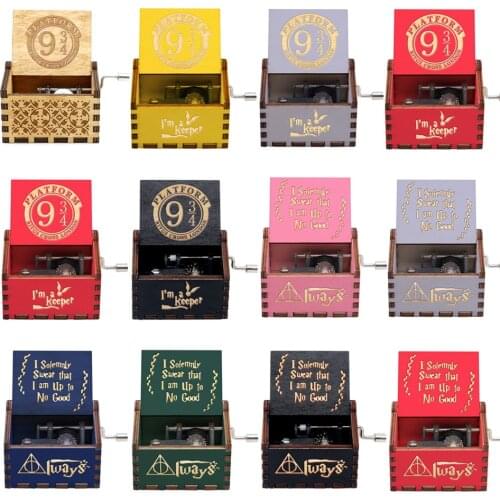 Wooden Hand Crank Music Box Queen Bohemian Rhapsody Jurassic Park Birthday Music Party Favors Gift For Kids