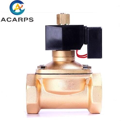 2" Energy Saving Normally Open Brass Solenoid Valve Switch Valve Water Valve 220V 24 Hours Energize Not Fever