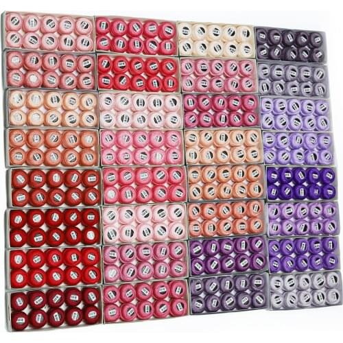 Red Purple Colors Size 8 Pearl Cotton Embroidery Thread Craft Needlework Double Mercerized Egyptian Long Staple Cotton 43Yards