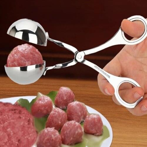 Kitchen Convenient Meatball Maker Stainless Steel Stuffed Meatball Clip DIY Fish Meat Rice Ball Maker Meatball Mold Tools