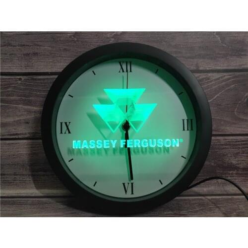 0G187 Massey Ferguson Tractor APP RGB 5050 LED Neon Light Signs Wall Clock