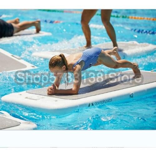 Inflatable Paddle Board Water Inflatable Yoga Board Floating Platform Water SUP Water Ski Gym Mat 2*0.9*0.1m Air Track Tumbling