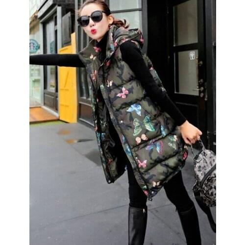 New brand fashion women winter jacket womens winter coats 90% cotton super warm waterproof windproof green long vest parkas