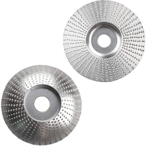 2021 New 2pcs Wood Angle Grinding Wheel Woodworking Carving Tool 16mm Abrasive Rotary Disc for Angle Grinder