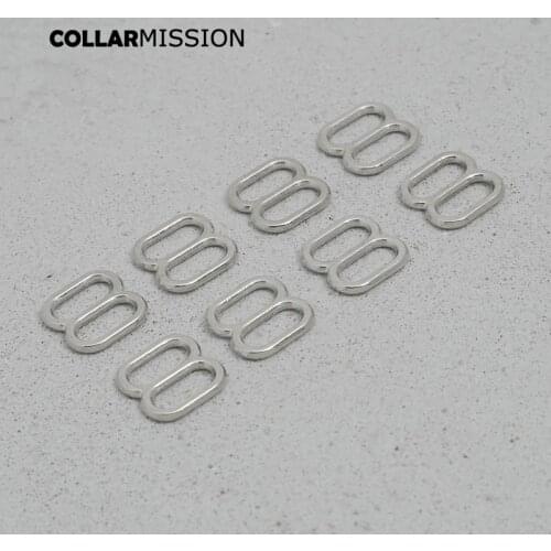 DIY dog collar For 10mm adjustable buckle loop backpack straps dog collar accessory silver BZK10Y