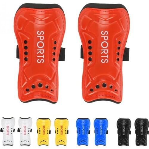 A Pair Child Football Shin Pads Training Leg Guards Sport Safety Protector Adjustable Strap