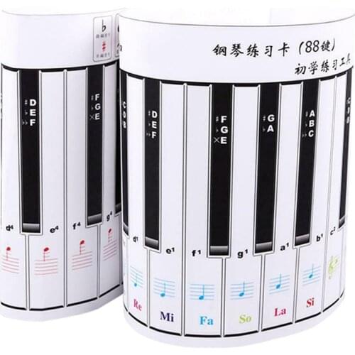 Portable Waterproof Tear-resistanceUltra-thinFlexible 88 Key Electronic Piano Keyboard Practice Card