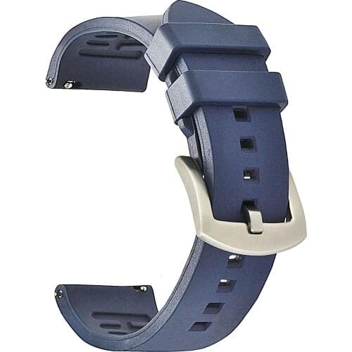 BEAFIRY Silicone Watch Band 18mm 19mm 20mm 21mm 22mm 24mm Soft Rubber Watch Strap Watchband sport for samsung huawei Black Blue