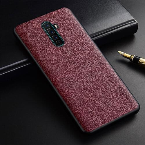 Luxury Phone Case for Oppo Realme X2 Pro slim premium PU leather funda coque capa Business Style Case Cover for Oppo Reno Ace