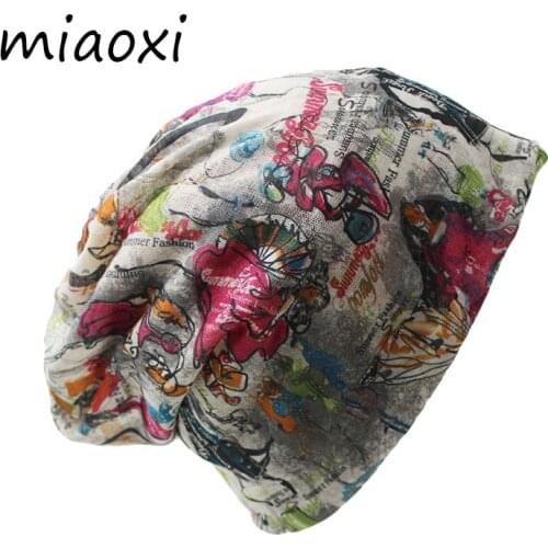 Miaoxi New Arrival Fashion Women Letter Hat Colors Womens Casual Floral Warm Scarf Autumn Hat For Girl Winter Beanie Skullies