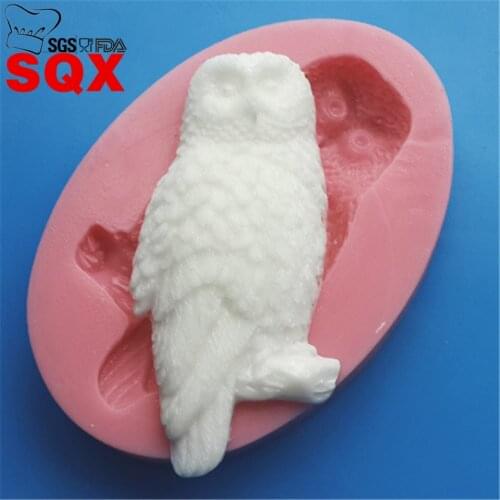3D Owl Silicone Molds Cookie Cake Muffin Mold Chocolate Candy Soap Mould Cake Biscuit Baking Tool Silicone Molds SQ1593