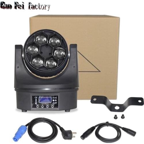 Led Bee Eye 6X15W RGBW Moving Head Lighting Ultimate Rotate Stage Lyre Beam Effect Stage Euiqpment 90W High Power Mobile Lamp