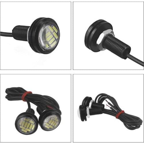 2x White DC 12V 5W Eagle Eye LED Daytime Running DRL Backup Light Car Auto Lamp