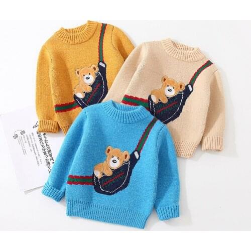 Boys' sweater baby childrens cotton knitted pullover