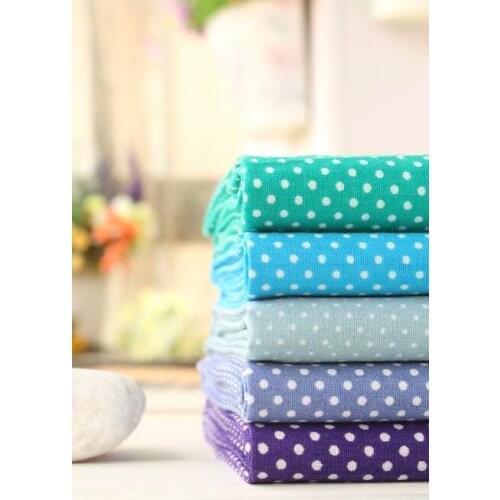 5 pcs 48cm*50cm Blue 100% Cotton Fabric for Sewing DIY Quilting Patchwork Tissue Kids Bedding Textile Tilda Doll Cloth