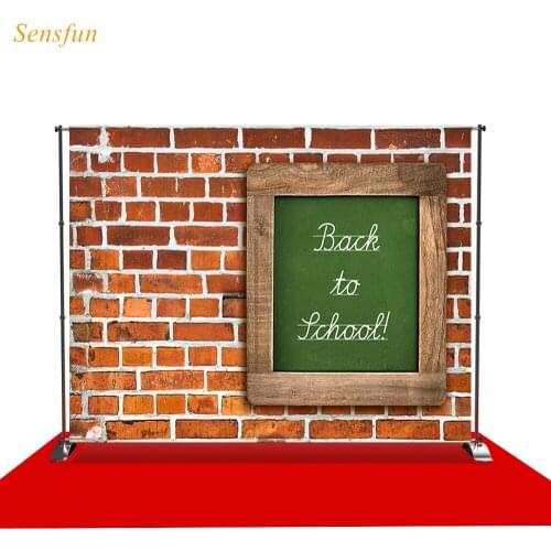 LEVOO photographic background chalkboard back to school brick background photobooth photo studio fabric shoot