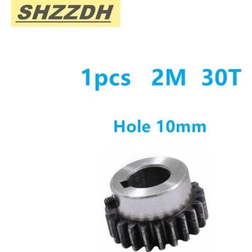 1pcs 2 modular belt gear 30 tooth inner hole 10mm 2 mold gear spur gear material carbon steel 45 steel
